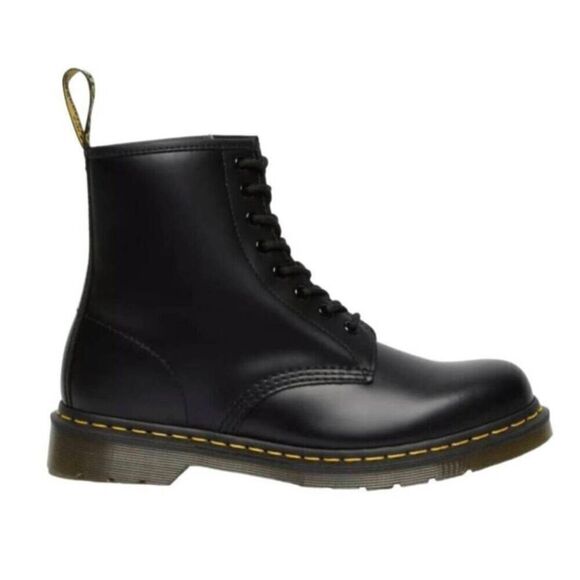 DR. MARTENS 1460 Black Smooth Leather Combat Boot Size 7 - Picture 1 of 11